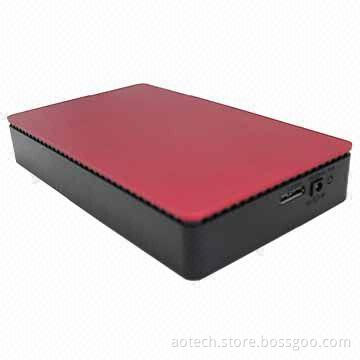 Aluminum 2.5 USB3.0 SATA HDD NAS Enclosure with Battery